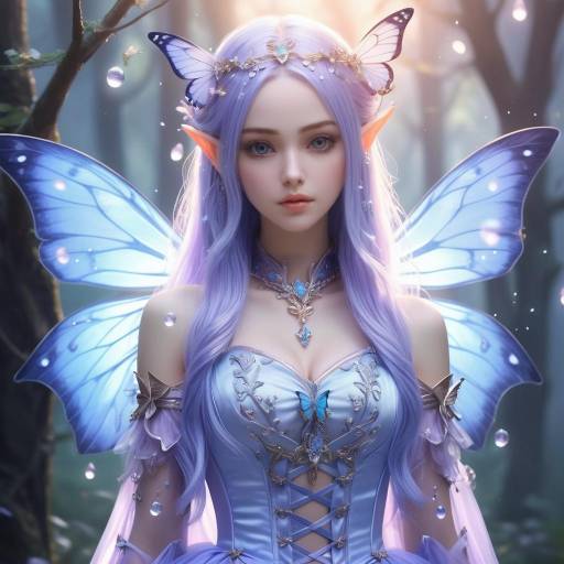 Enchanting Fairy Girl in a Misty Fantasy