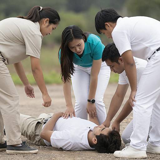 Outdoor Scene with Intense Human Connection