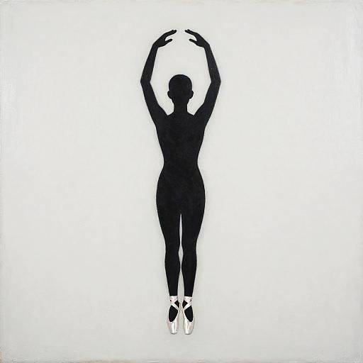 Silhouette Figure with Iridescent Ballet Flats