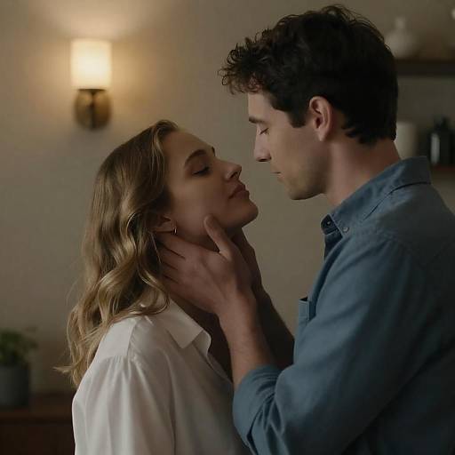 Intimate Moment in Dim Light