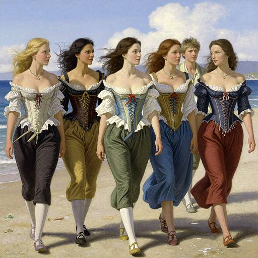 Scandinavian Glamour Models in 17th Century Fashion