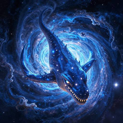 Majestic Astral Leviathan with Cosmic Aura