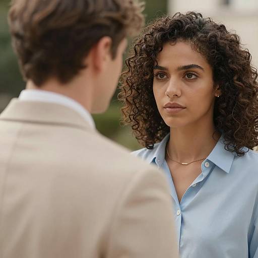 Intimate Close-Up of Two People