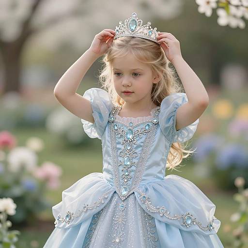 Enchanted Princess Portrait in Dreamy Garden