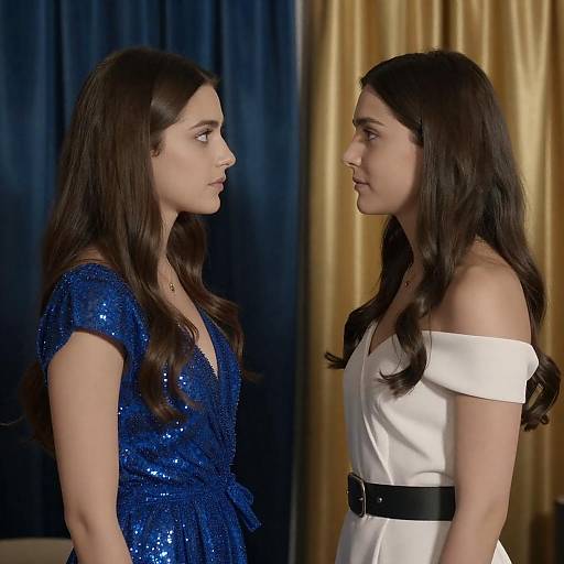 Intimate Portrait: Two Women in Dresses