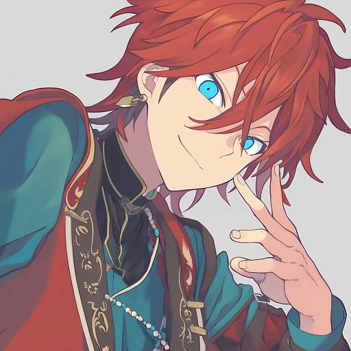 Illustration of Amagi rinne, ensemble stars! in the style of Morino hon