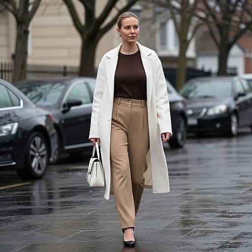 Confident Woman Walking City Street