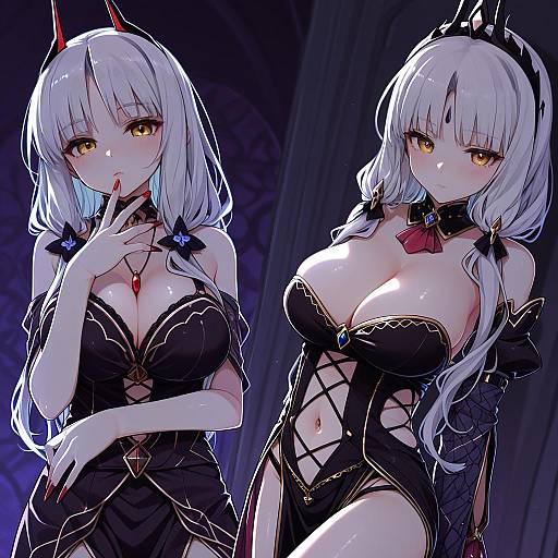 Illustration of Carmilla (fate), fate (series) in the style of Shamo (koumakantv)