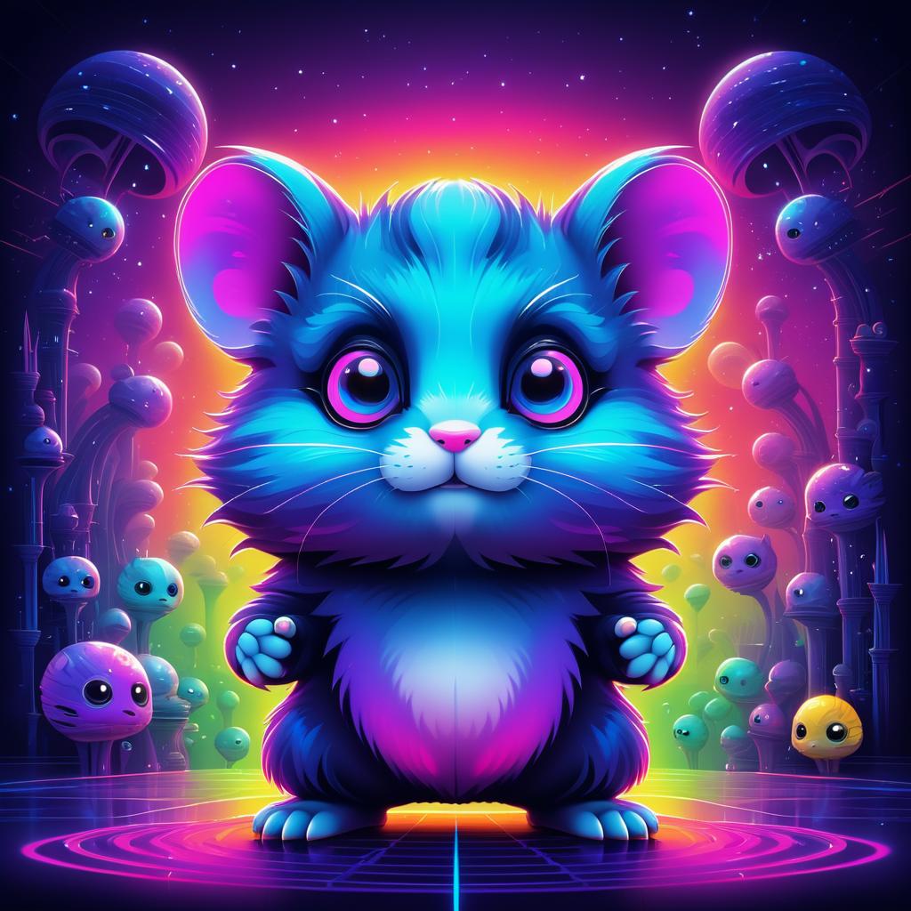 Vengeful Hamster in Colorful Cartoon Style