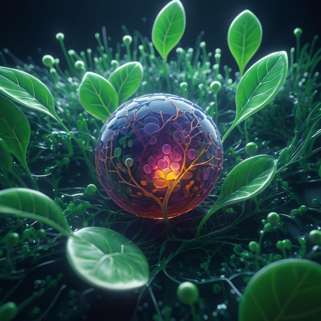 Hyper-Realistic Plant Cell Cytoplasm Render