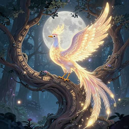Mahiraga Celestial Bird Illustration