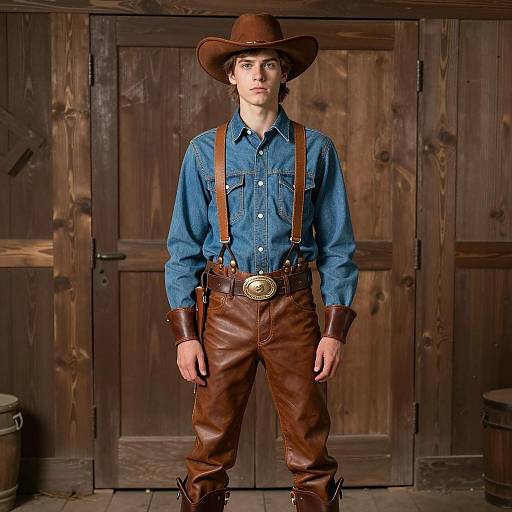 Vintage Cowboy Style Photorealistic Portrait