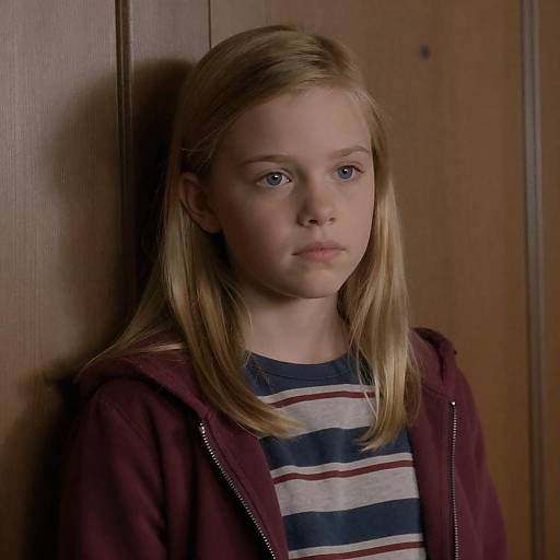 Portrait of a Young Girl by Wood Wall