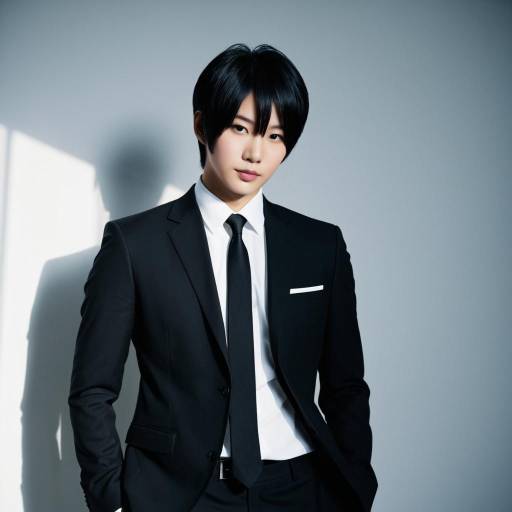 Young Man in Fitted Black Suit