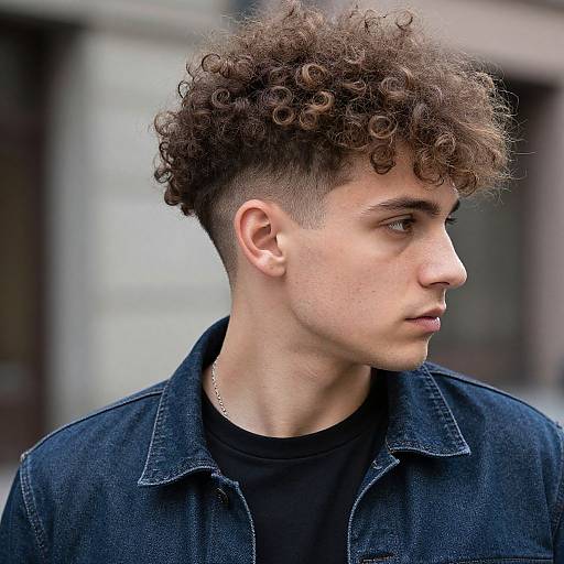 Fit European Man with Afro Undercut