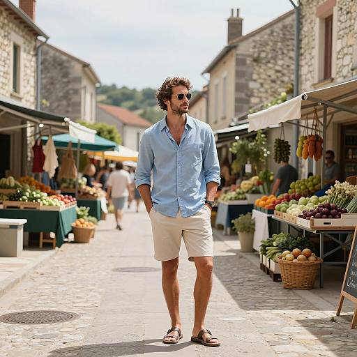 Stylish Man in Market Street