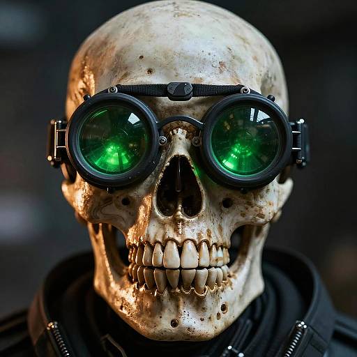 Cyberpunk Skull with NVG Goggles