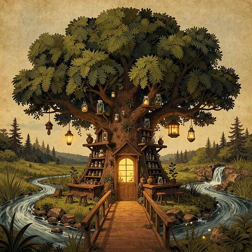 Anton Pieck Lantern Apothecary in Marsh