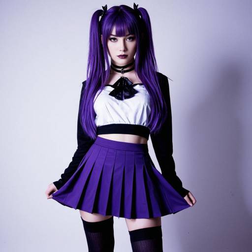 Violet AHS Halloween Costume with Purple Hair