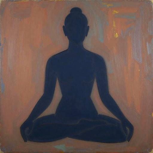 Abstract Silhouette in Meditation Pose