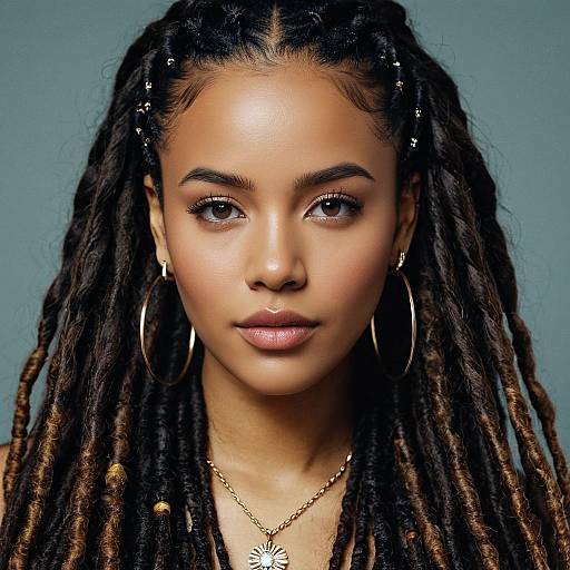 Realistic Portrait of a Stylish Woman