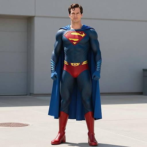 Man in Superman Costume Outdoor