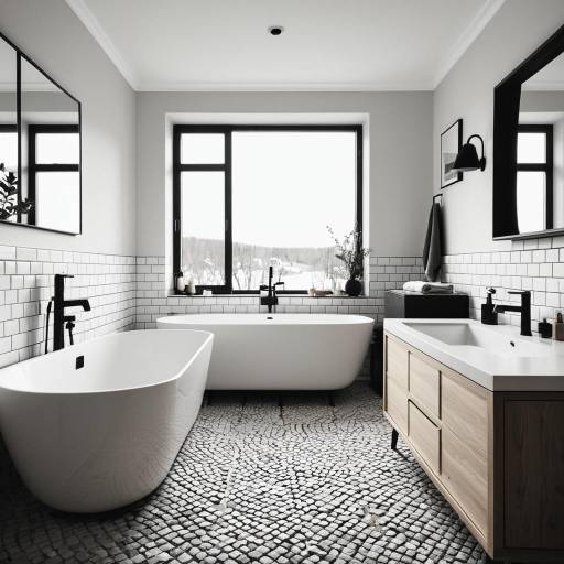 Elegant Monochrome Scandinavian Bathroom Design