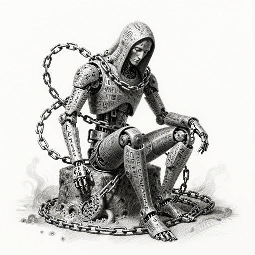 Hyperrealistic 3D Automaton Drawing