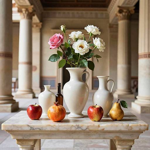 Greco-Roman Fresco Still Life Scene