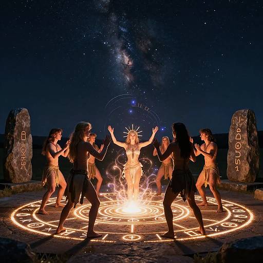 Mystical Centaurides Ritual Under Stars