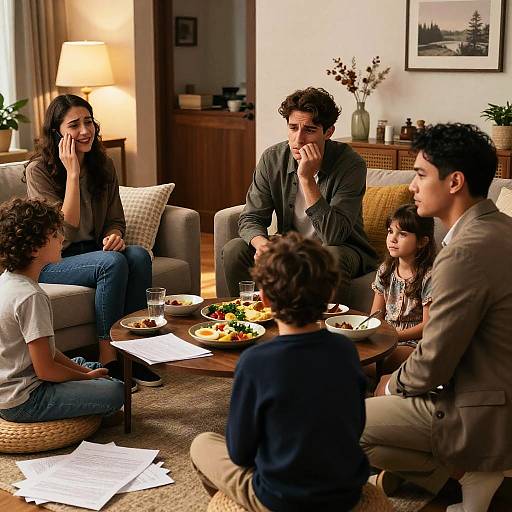 Cozy Family Gathering in Warm Interior