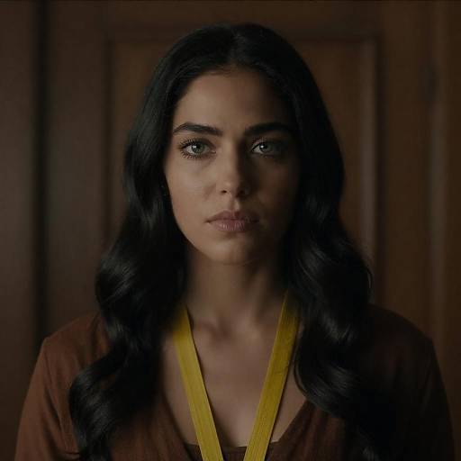 Serious Woman Portrait in Dim Light