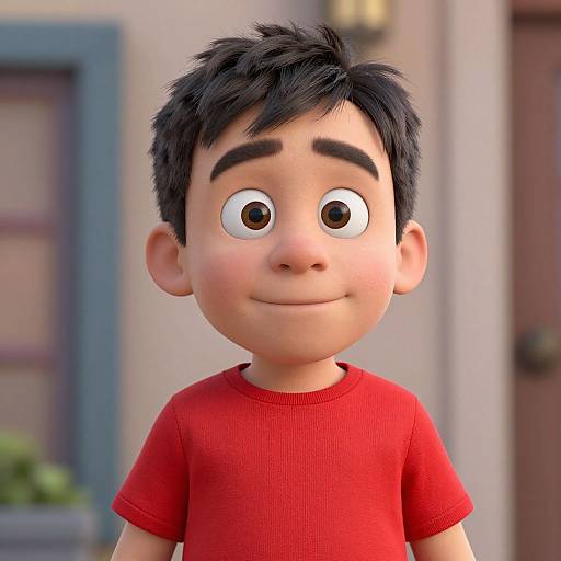 Close-Up of Man in Red Costume