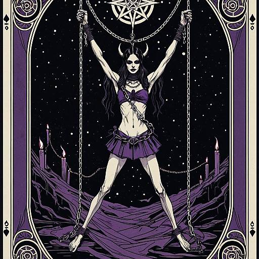 Demonic Tarot Card Illustration