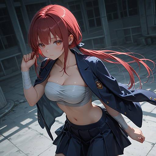 Illustration of Musujime awaki, toaru majutsu no index in the style of Rerrere