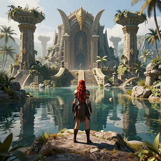 Warrior Girl in Drowned Island Kingdom