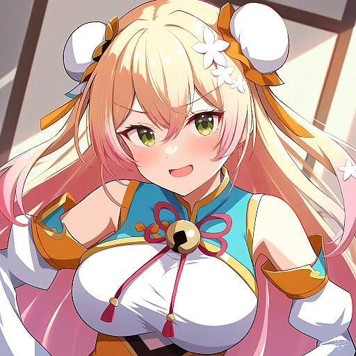 Illustration of Momosuzu nene (old design), hololive in the style of Kisaragi zwei