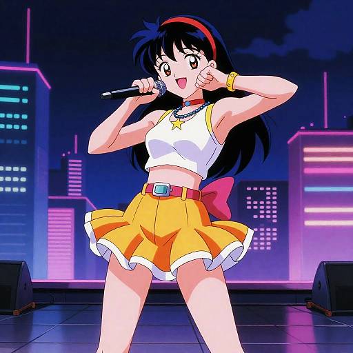 Vaporwave 1990s Rooftop Idol Concert