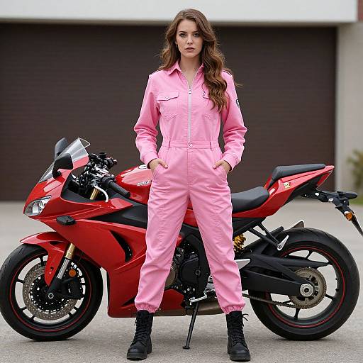 Realistic Pink Grease Costume Woman