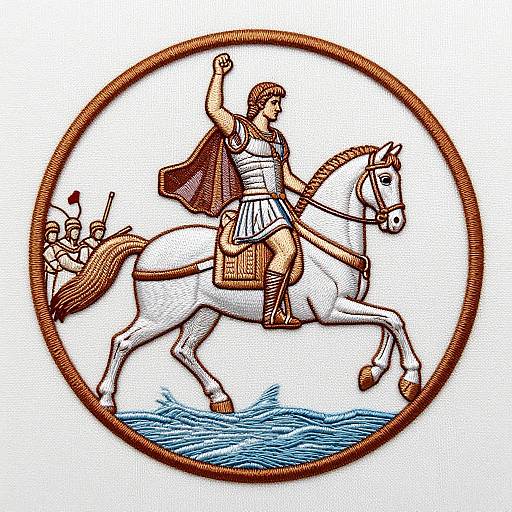 Caesar Crossing Rubicon Embroidery