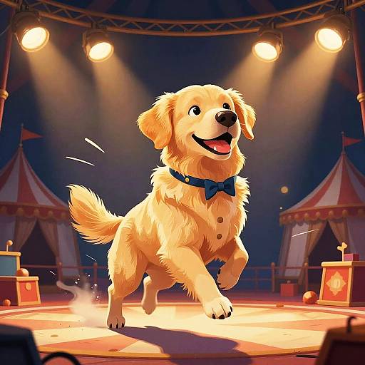 Victorian Circus Ringmaster Golden Retriever