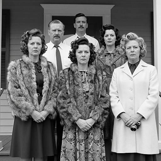 1960s Porch Photography of Six Individuals