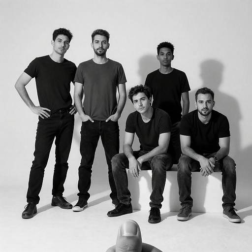 Fingers: Five Men Studio Portrait