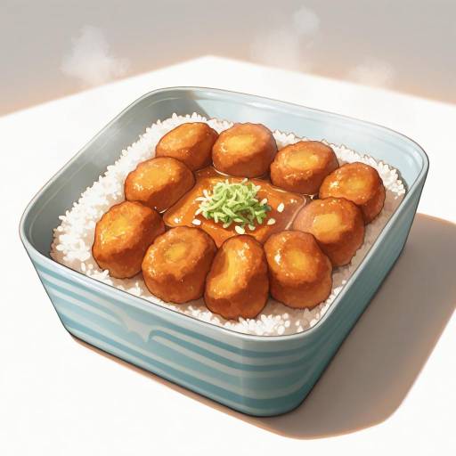 Vibrant Teriyaki Chicken Bento Box Art Vibrant Teriyaki Chicken Bento Box Art