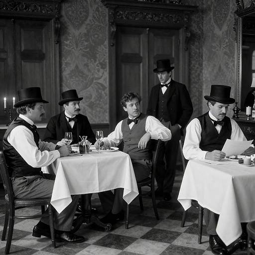 19th Century Dining Experience in Monochrome