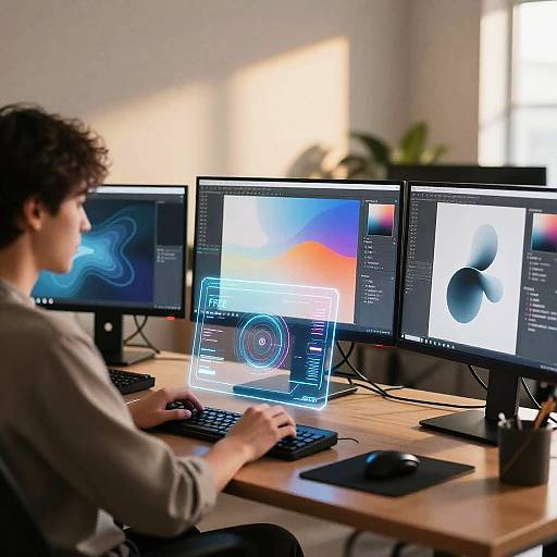 Creative AI Studio with Holographic Interface