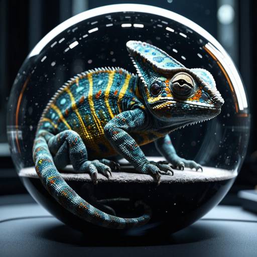 Lunar Chameleon in Glass Sphere Lunar Chameleon in Glass Sphere