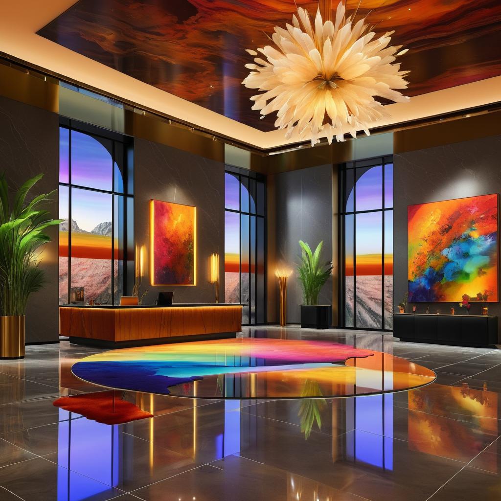 Luxurious Hotel Reception in Cinematic Style