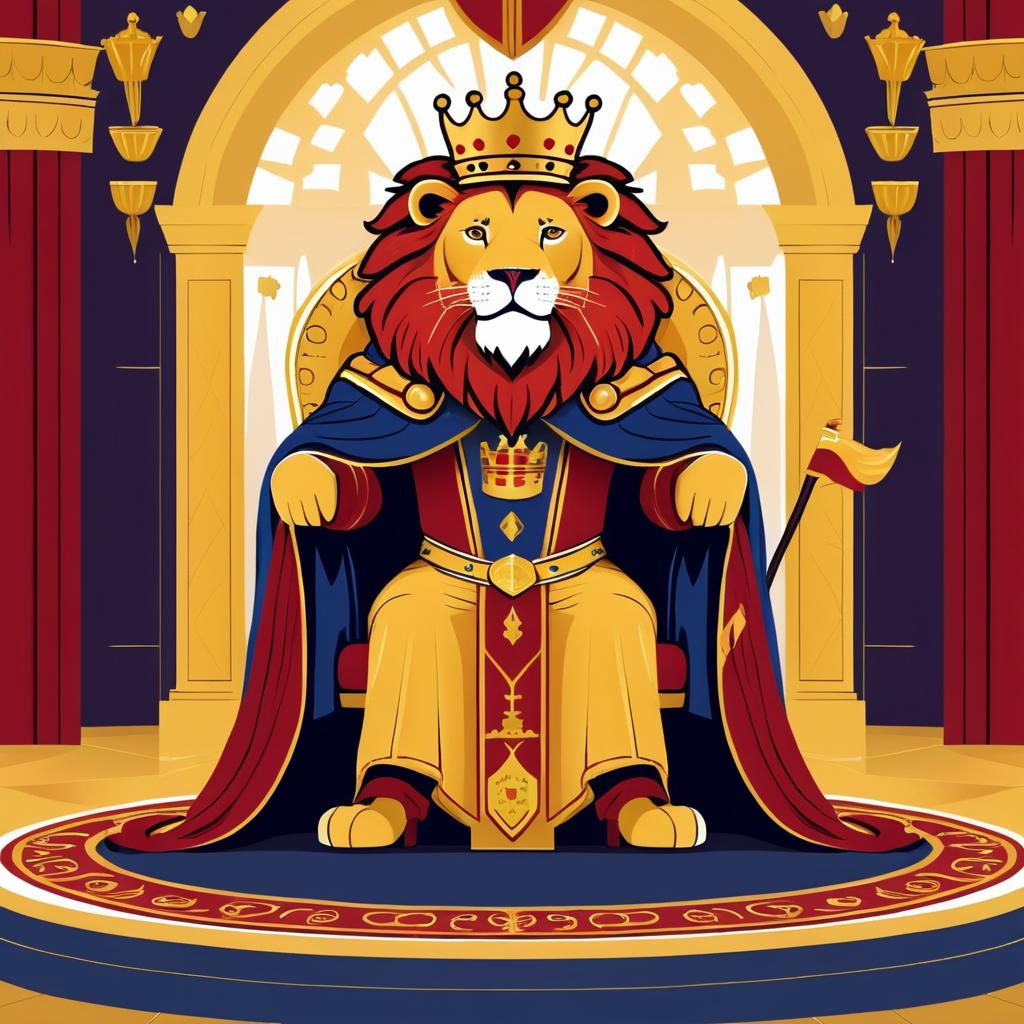 Regal Lion in the Throne Room