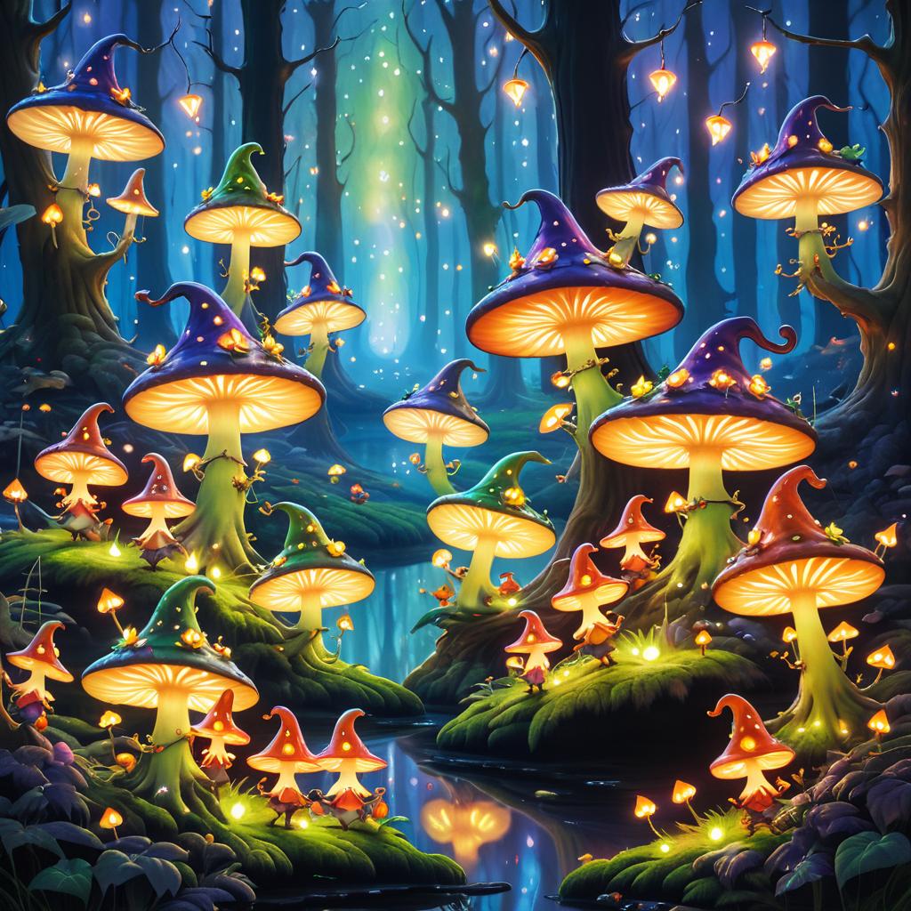 Whimsical Goblins in a Twilight Forest